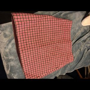 J crew wool mini skirt. Pink plaid